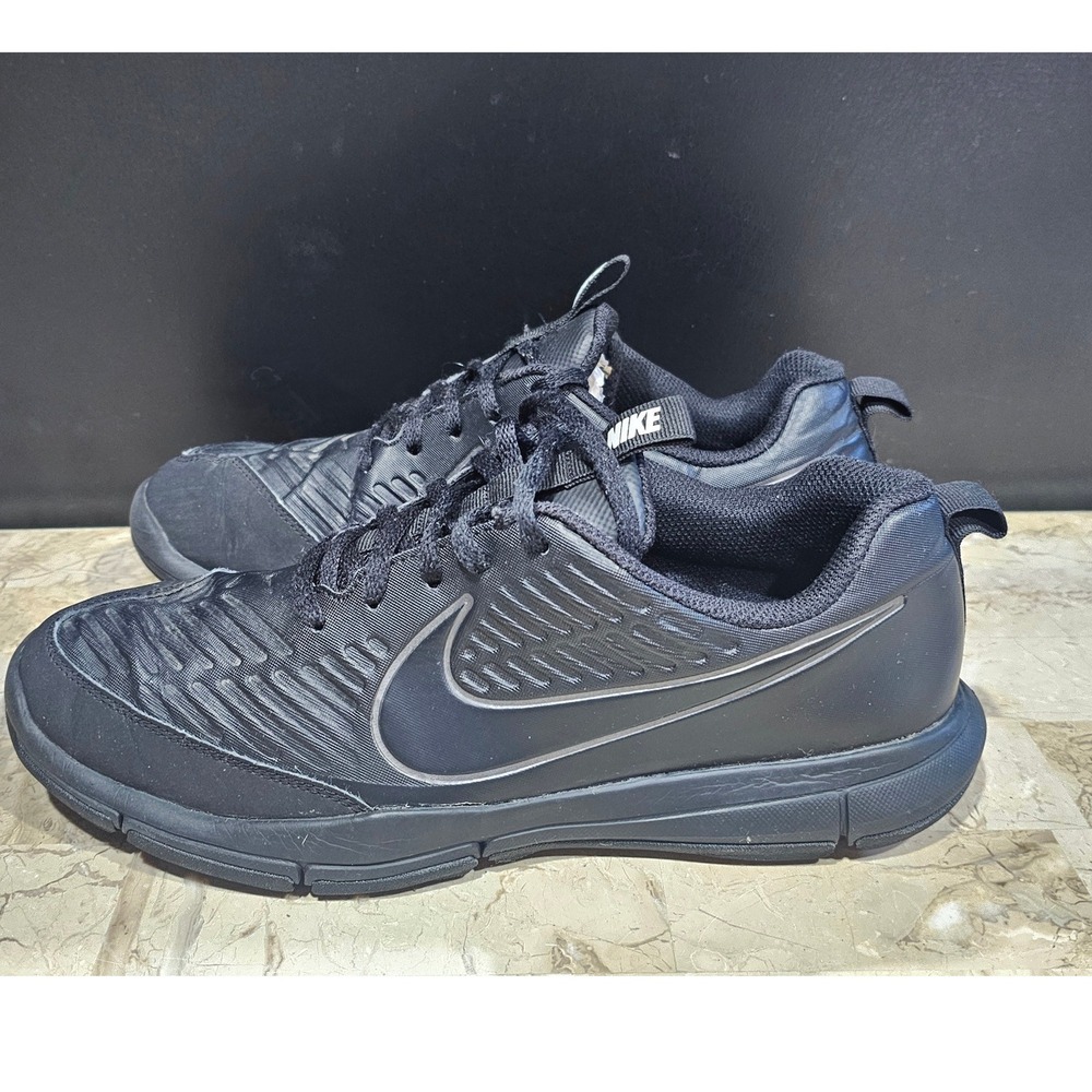 Nike Golf‎ Shoes Black Leather Lace Up Athletic Sneaker Men's US 8.5